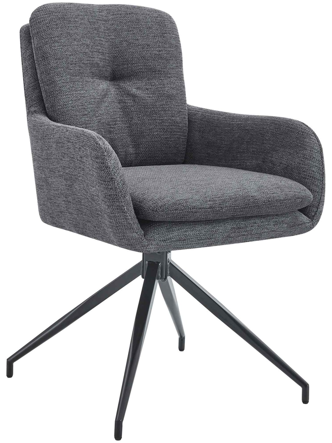 Spisestuestol Pickett stof, mørkegrå