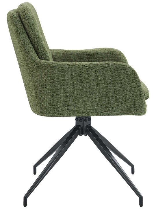 Sæt med 2 spisestuestole Pickett stof, grøn