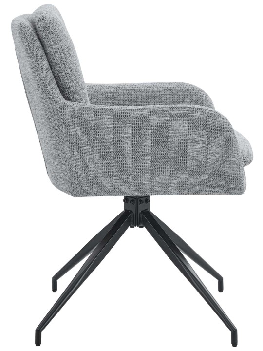 Sæt med 2 spisestuestole Pickett stof, grå