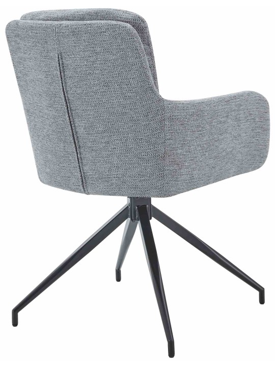 Sæt med 2 spisestuestole Pickett stof, grå