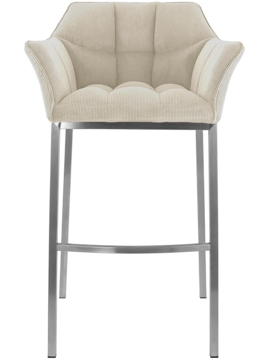 Barstol Damaso E Cord med 4 fods stel, creme