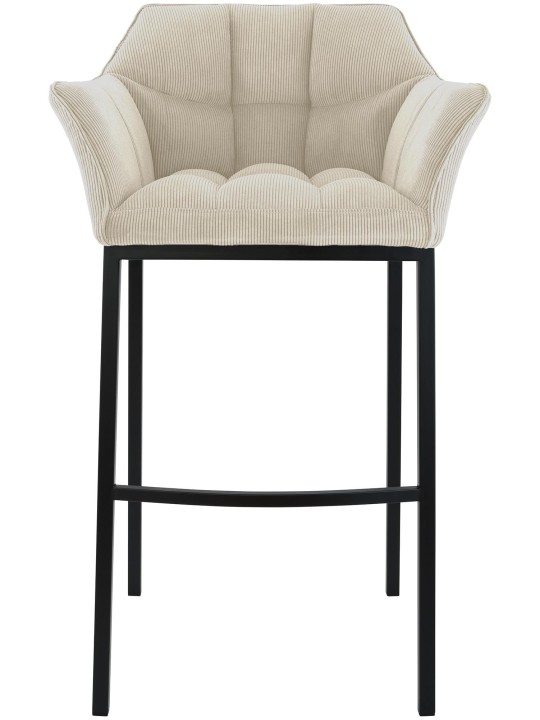 Barstol Damaso B Cord med 4 fods stel, creme
