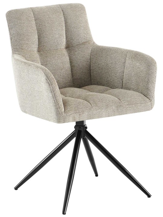 Sæt med 2 spisestuestole Jonah stof, taupe