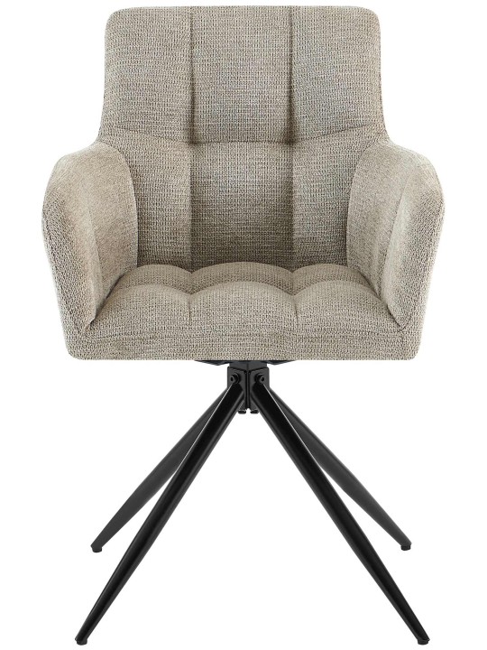 Sæt med 2 spisestuestole Jonah stof, taupe