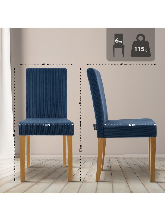 Spisestuestol Ina Cord antik lys, blå Spisestuestol Ina Cord antik lys, blå