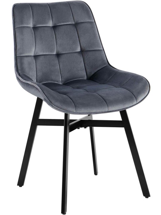 Stol Colby Velvet, mørkegrå Stol Colby Velvet, mørkegrå