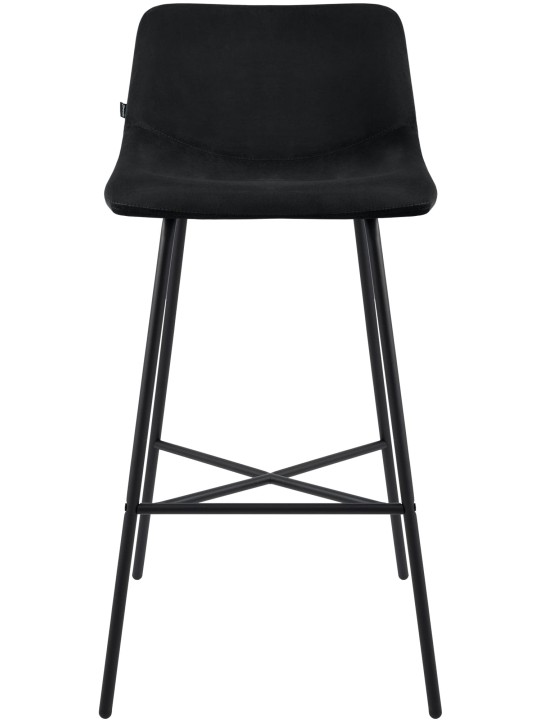 Barstol Altona fløjl, sort