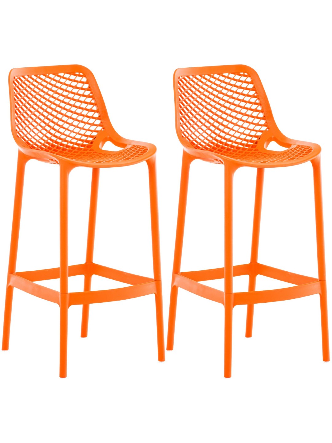 Sæt med 2 barstole Air, orange