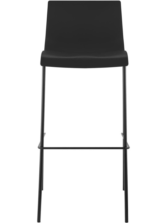 Sæt med 2 barstole Hoover plast 4-fods stel, sort Sæt med 2 barstole Hoover plast 4-fods stel, sort