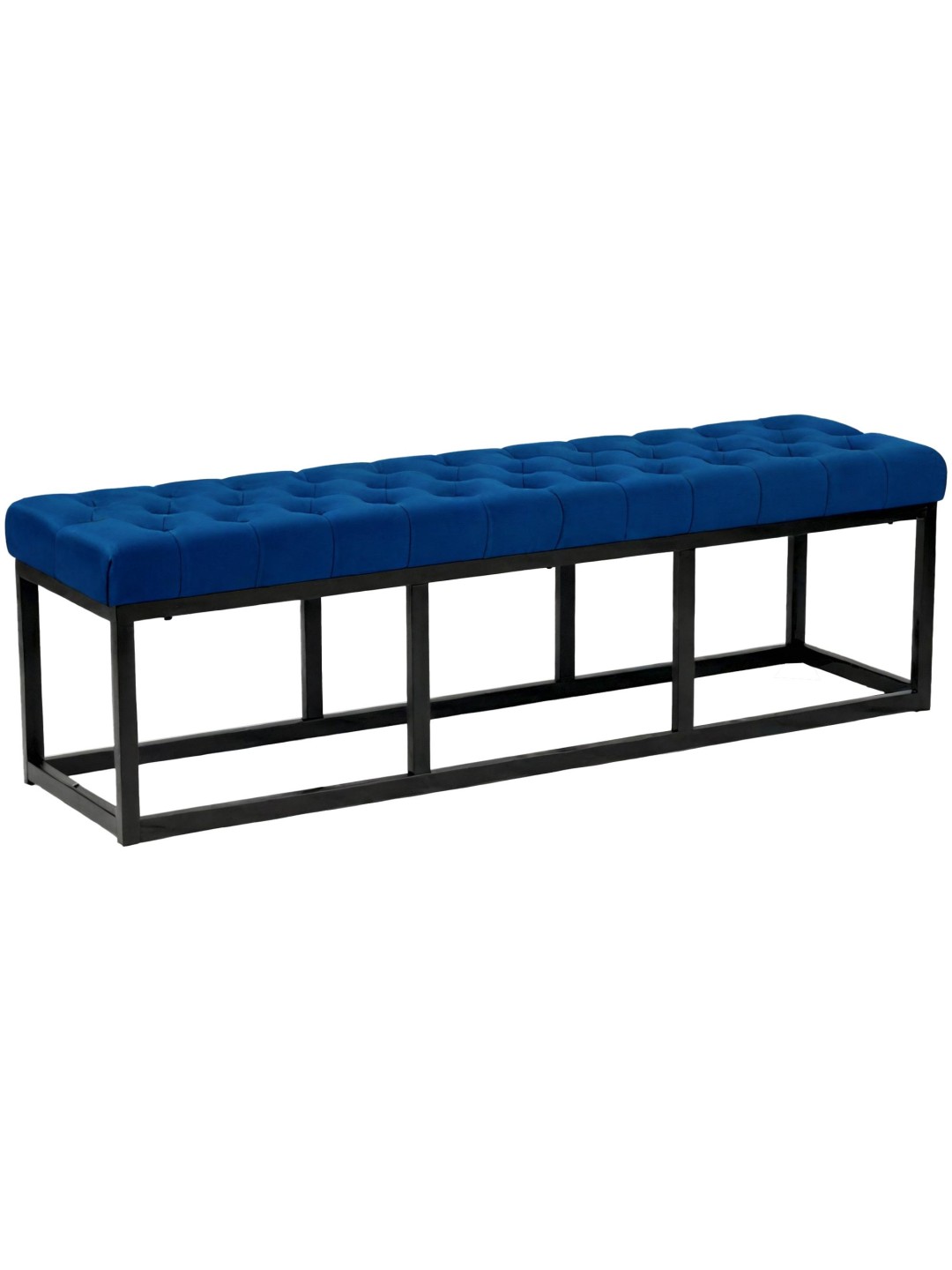 Bænk Polson fløjl 150 cm, blå