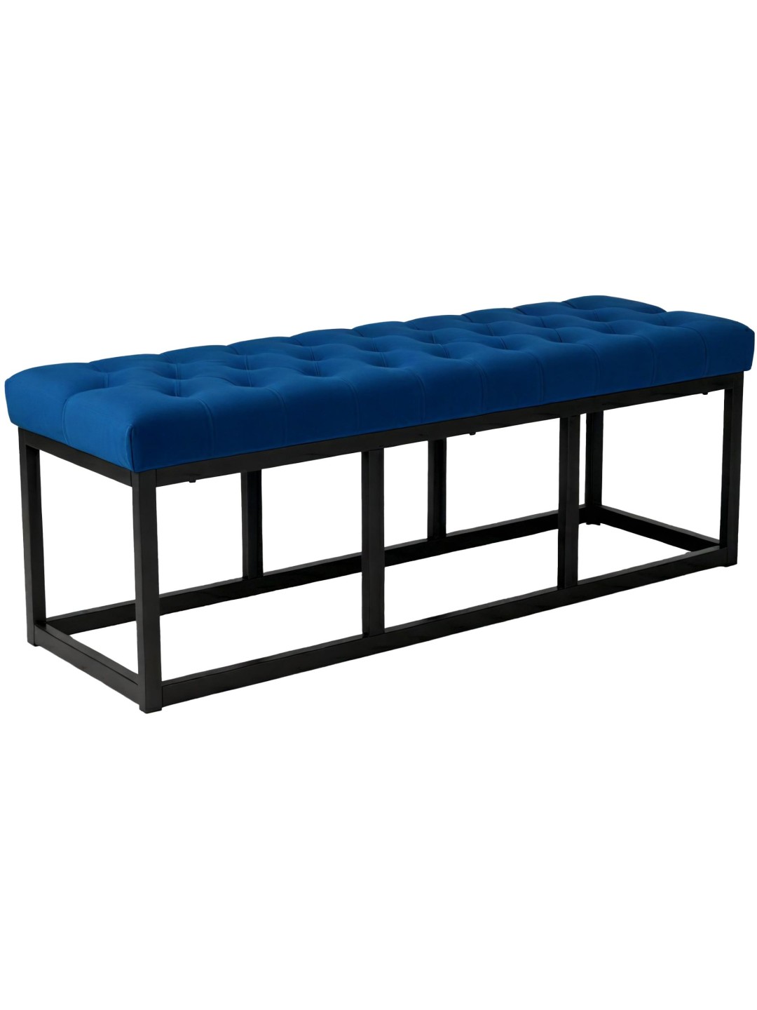 Bænk Polson fløjl 120 cm, blå