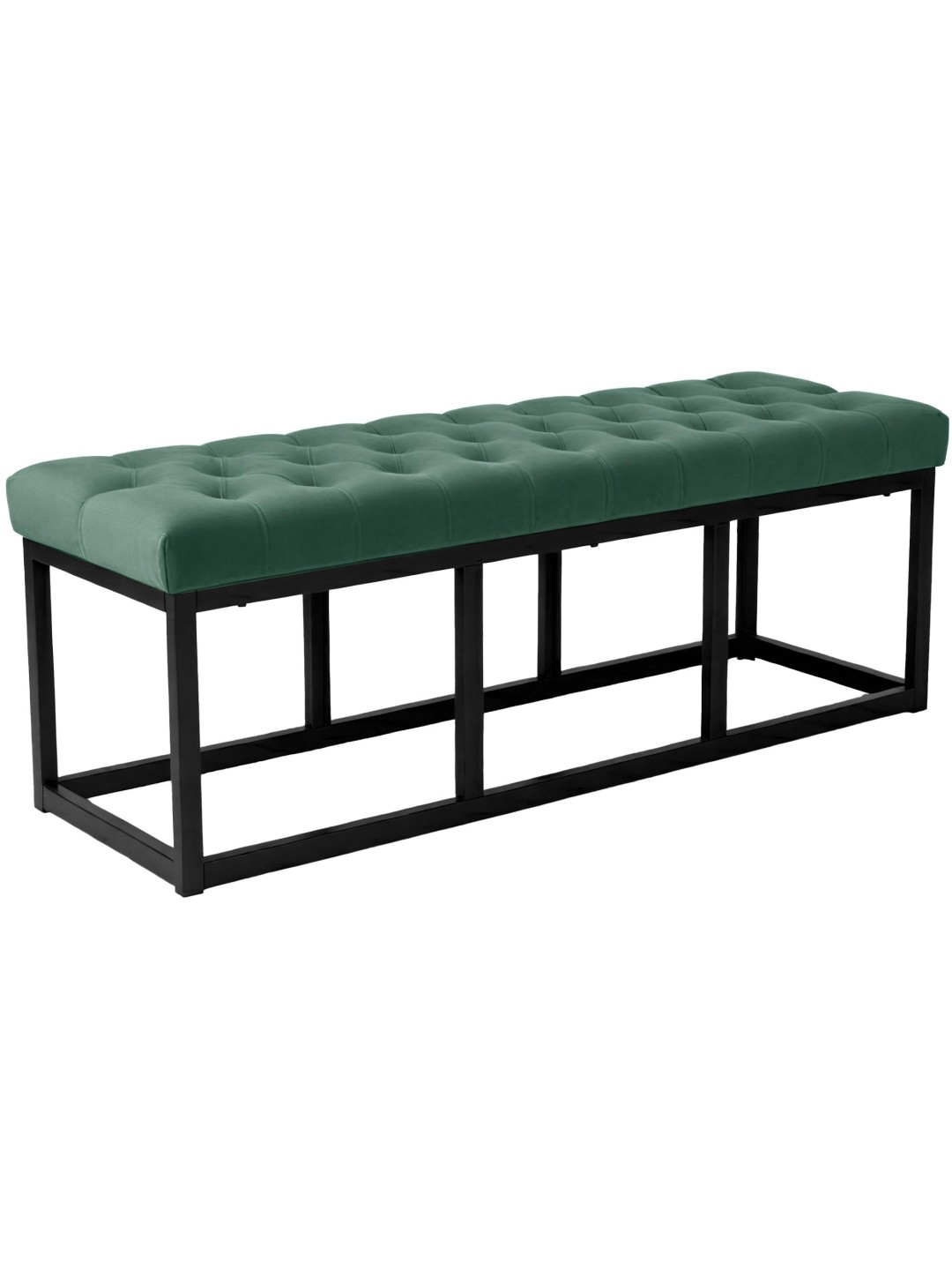 Bænk Polson fløjl 120 cm, grøn