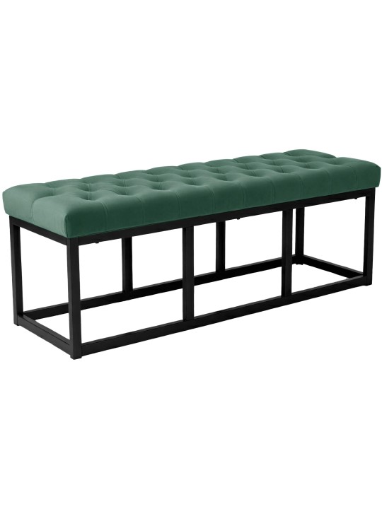 Bænk Polson fløjl 120 cm, grøn