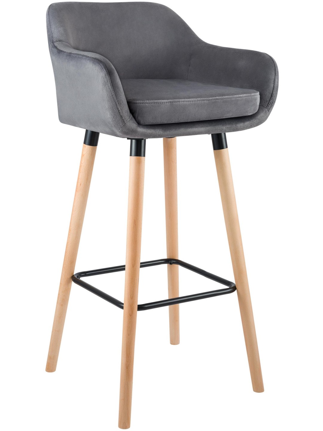 Barstol Grant velvet, grå