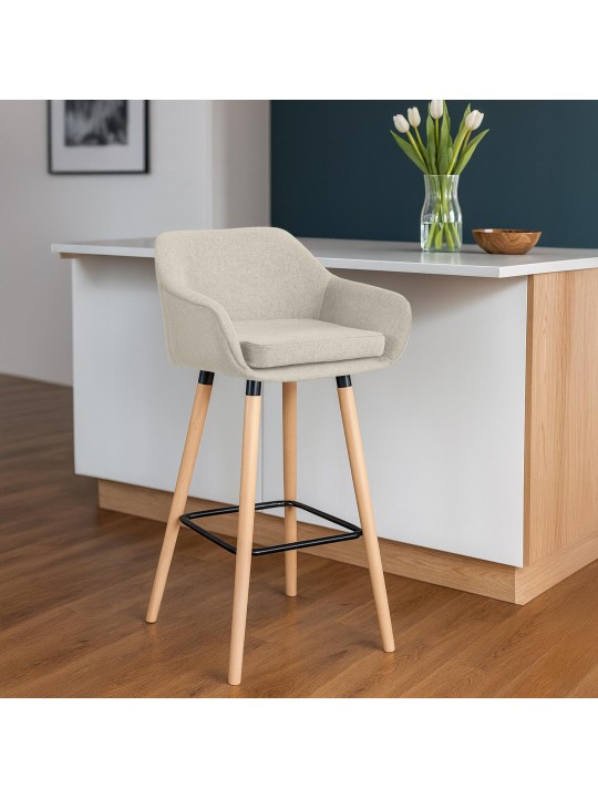 Barstol Grant stof, creme