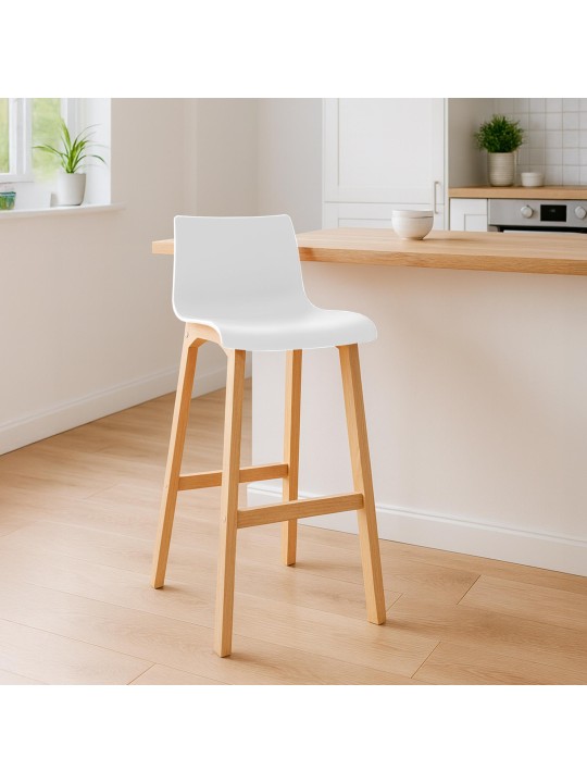 Sæt med 2 barstole Hoover Natura, hvid Sæt med 2 barstole Hoover Natura, hvid