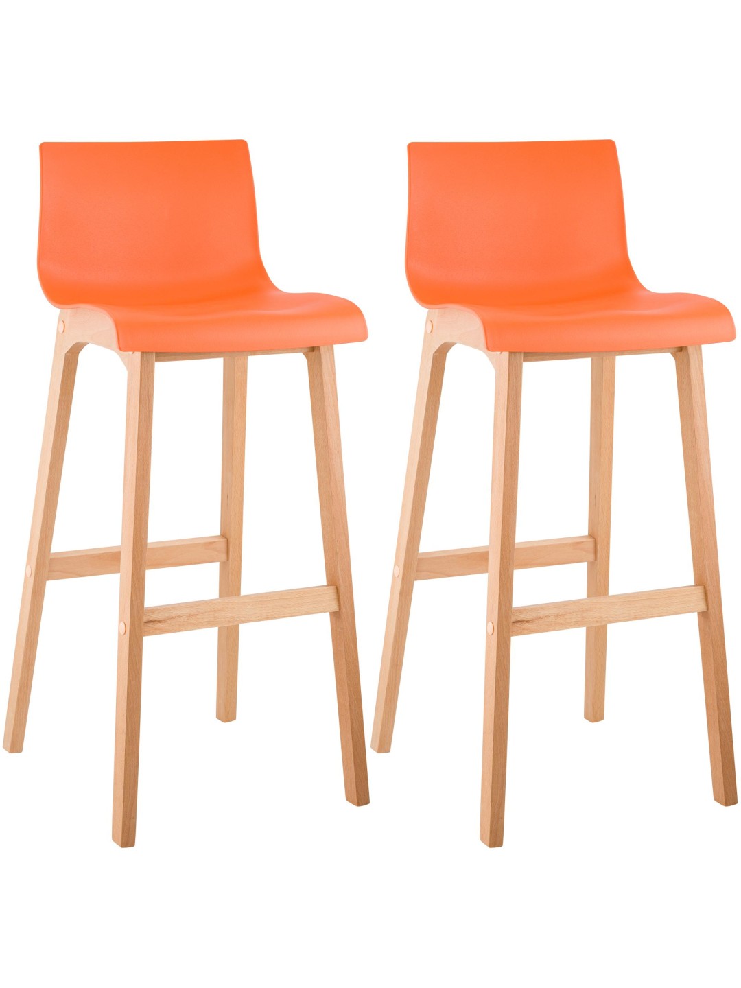 Sæt med 2 barstole Hoover Natura, orange