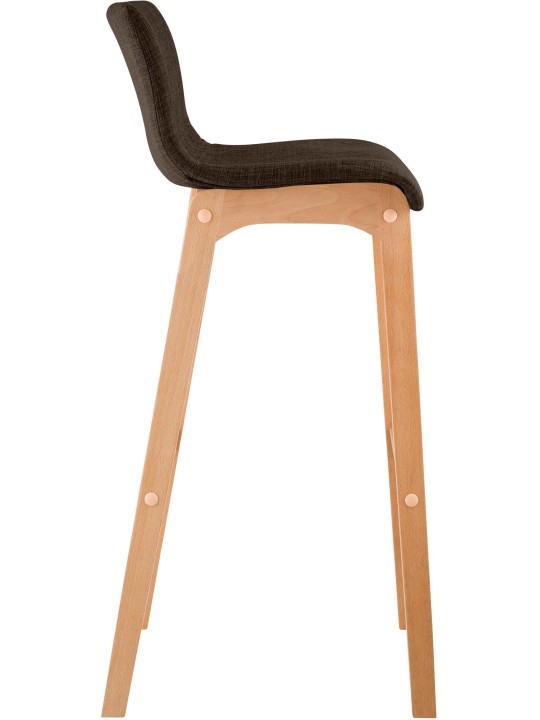 Sæt med 2 barstole Hoover stof Natura, brun