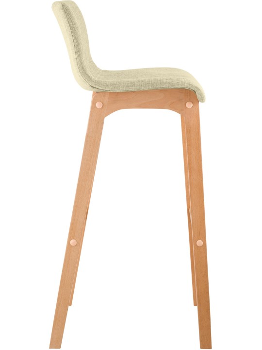 Sæt med 2 barstole Hoover stof Natura, creme