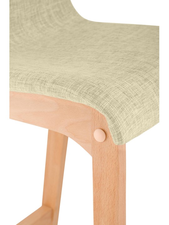 Sæt med 2 barstole Hoover stof Natura, creme