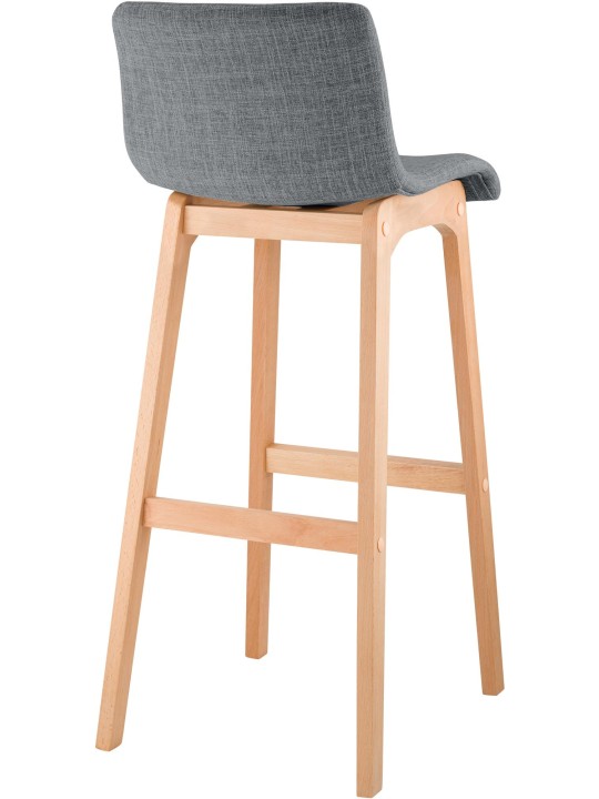 Sæt med 2 barstole Hoover stof Natura, lysegrå