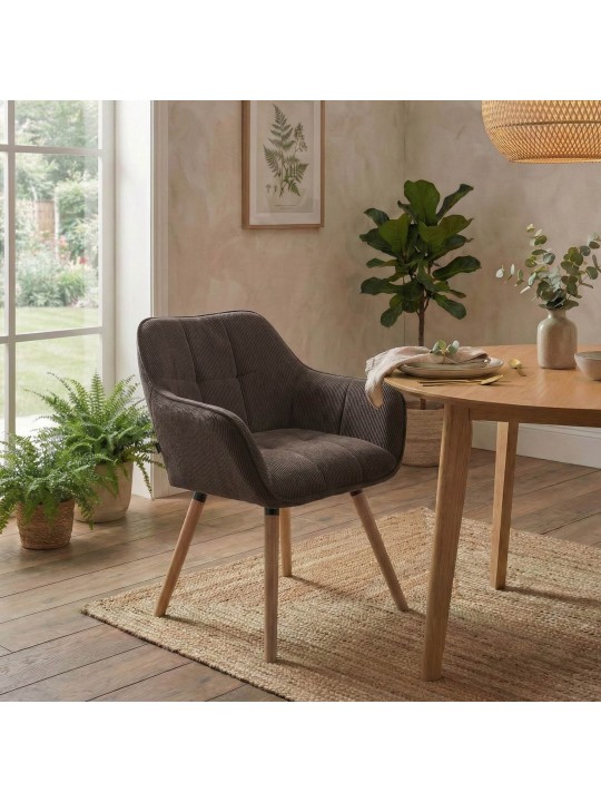 Spisestuestol Vienna Cord natura, brun Spisestuestol Vienna Cord natura, brun